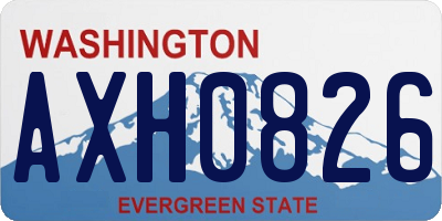 WA license plate AXH0826