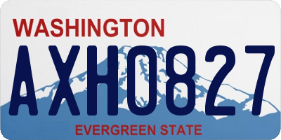 WA license plate AXH0827