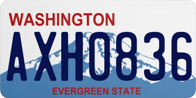 WA license plate AXH0836