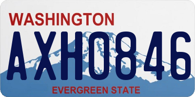WA license plate AXH0846