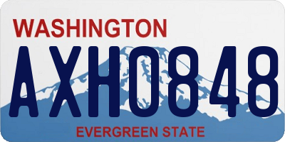 WA license plate AXH0848