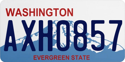 WA license plate AXH0857