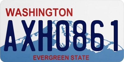 WA license plate AXH0861
