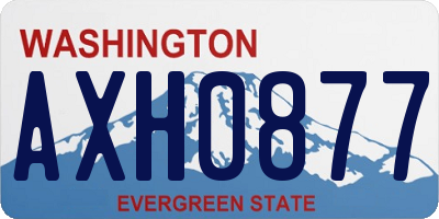 WA license plate AXH0877