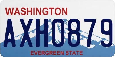 WA license plate AXH0879