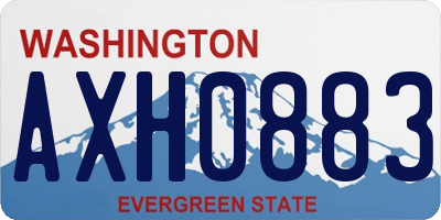 WA license plate AXH0883