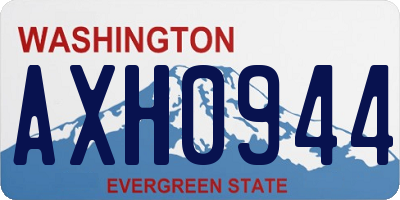 WA license plate AXH0944