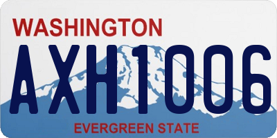 WA license plate AXH1006