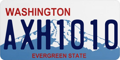 WA license plate AXH1010