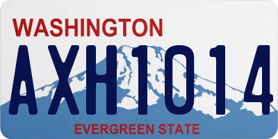 WA license plate AXH1014