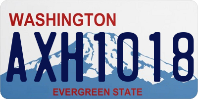 WA license plate AXH1018