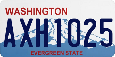 WA license plate AXH1025