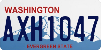 WA license plate AXH1047