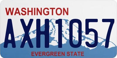 WA license plate AXH1057
