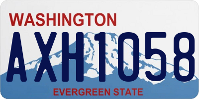 WA license plate AXH1058