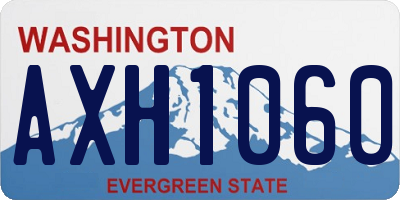 WA license plate AXH1060