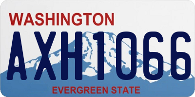 WA license plate AXH1066