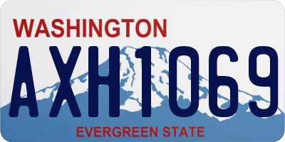 WA license plate AXH1069