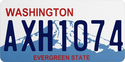 WA license plate AXH1074
