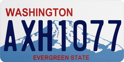 WA license plate AXH1077
