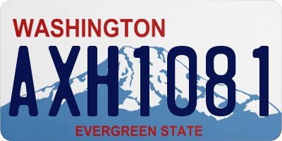WA license plate AXH1081