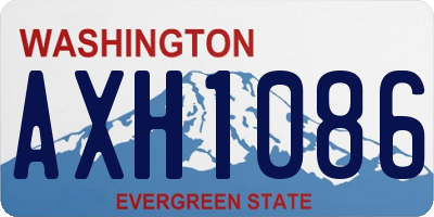 WA license plate AXH1086
