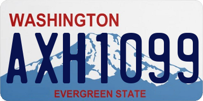 WA license plate AXH1099