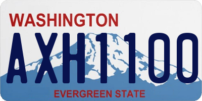 WA license plate AXH1100