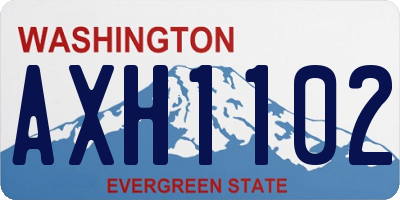 WA license plate AXH1102