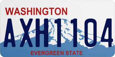 WA license plate AXH1104