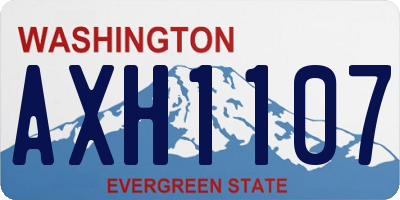 WA license plate AXH1107