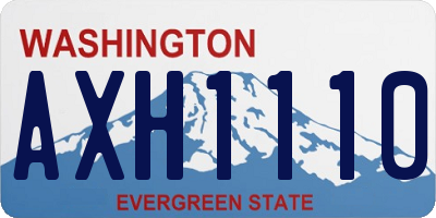 WA license plate AXH1110