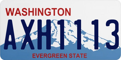 WA license plate AXH1113