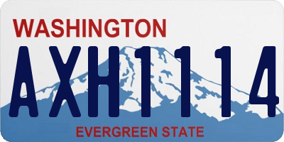 WA license plate AXH1114