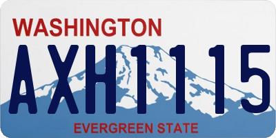 WA license plate AXH1115
