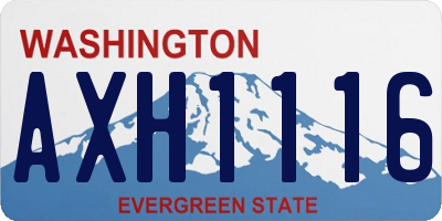 WA license plate AXH1116