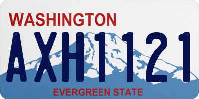 WA license plate AXH1121