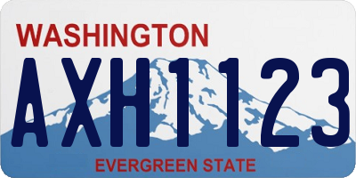 WA license plate AXH1123