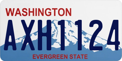 WA license plate AXH1124