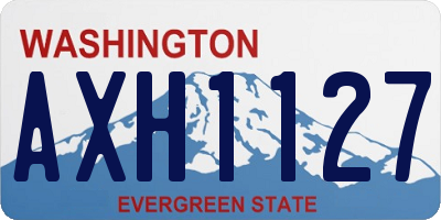 WA license plate AXH1127
