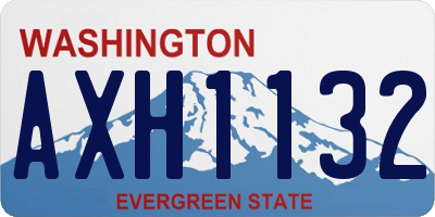 WA license plate AXH1132