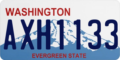 WA license plate AXH1133