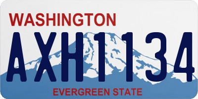 WA license plate AXH1134