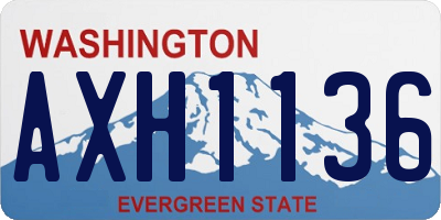 WA license plate AXH1136