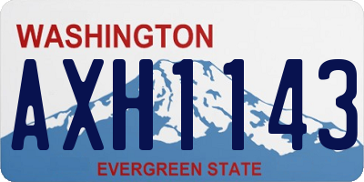 WA license plate AXH1143