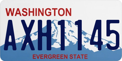 WA license plate AXH1145