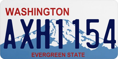 WA license plate AXH1154