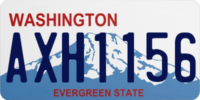 WA license plate AXH1156