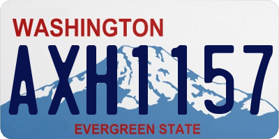WA license plate AXH1157