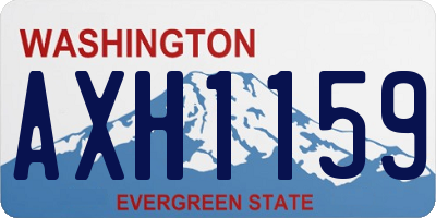 WA license plate AXH1159